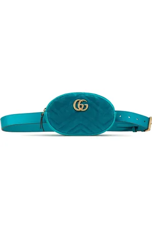 Gucci GG Marmont bæltetaske i velour og matelasse fra 2016-2024