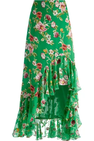 ALICE+OLIVIA Mellemlang Soraya nederdel