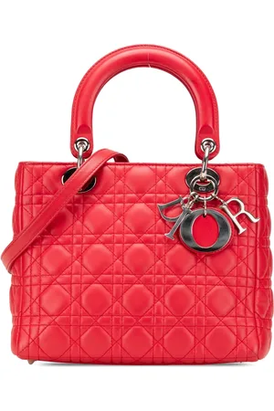 Dior Medium Cannage Lady Dior satchel-taske i lammeskind fra 2011