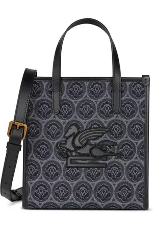 Etro Lille Love Trotter tote i denim