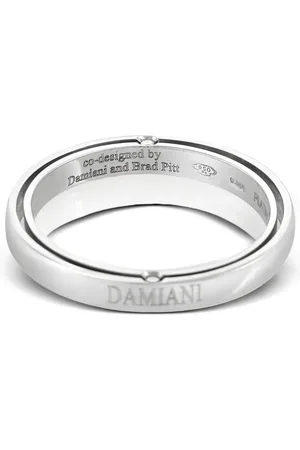 Damiani X Brad Pitt Pre-owned D. Side diamantring i 18 karat hvidguld og platin