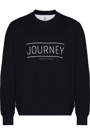 Brunello Cucinelli Sweatshirt med rund hals og logotryk
