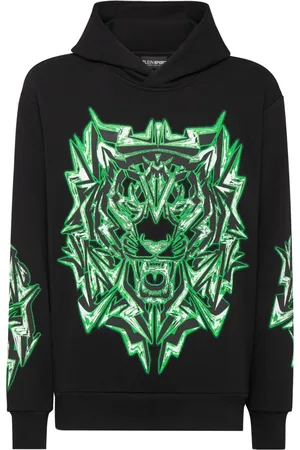 Philipp Plein Langærmet Thunder Tiger hættetrøje