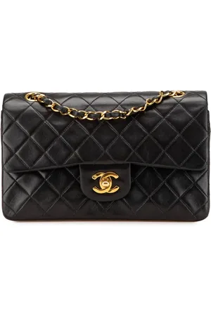 CHANEL Lille Double Flap skuldertaske i lammeskind fra 1991-1994