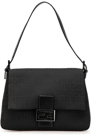 Fendi 2000-2010 Zucchino Canvas Mamma Forever skuldertaske