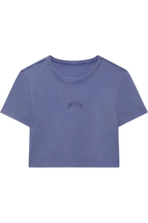 GCDS Cropped T-shirt med lounge-logo