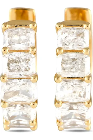 LB Exclusive Hoop-øreringe i 18 karat guld med diamanter