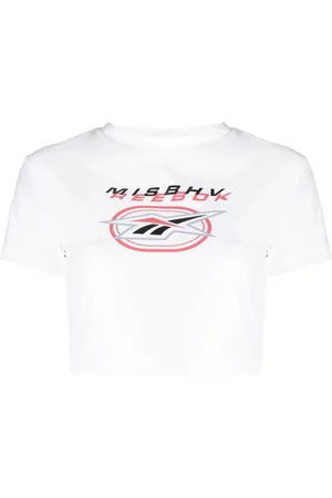 Reebok Cropped T-shirt med logotryk