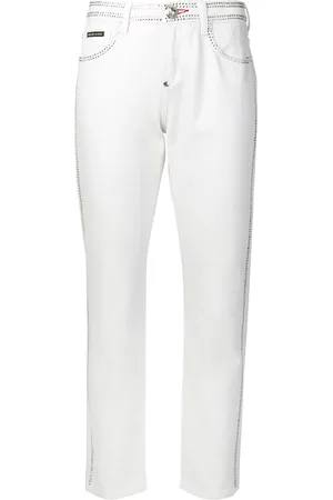Philipp Plein Jeans med krystaludsmykning og smal pasform