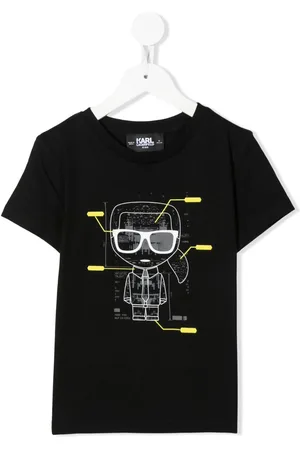 Karl Lagerfeld T-shirt med rund hals og Karl-motiv