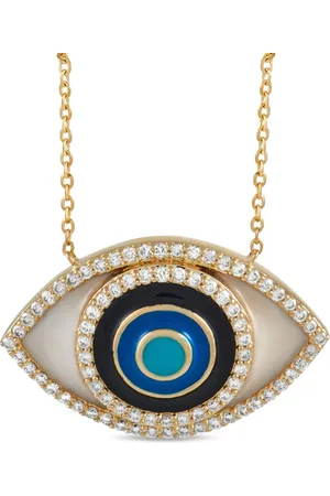LB Exclusive Evil Eye halskæde i 14 karat guld med diamant