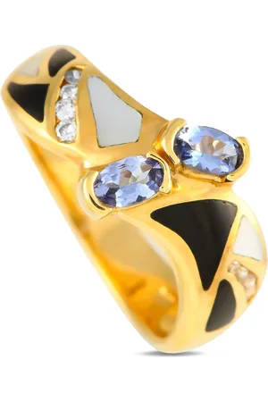 LB Exclusive Ring i 14 karat guld med diamant og tanzanit