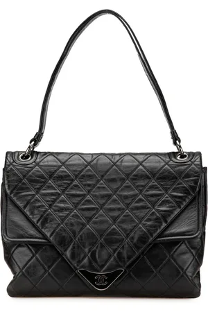 CHANEL Quiltet kuvertformet Double Flap skuldertaske i lammeskind fra 2006-2008