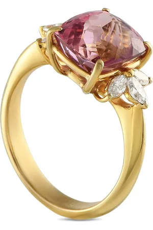 LB Exclusive Ring i 18 karat guld med diamant og turmalinsten