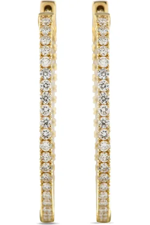 LB Exclusive Hoop-øreringe i 14 kt. guld med diamant