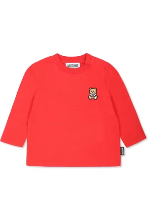 Moschino Langærmet T-shirt med broderet logo
