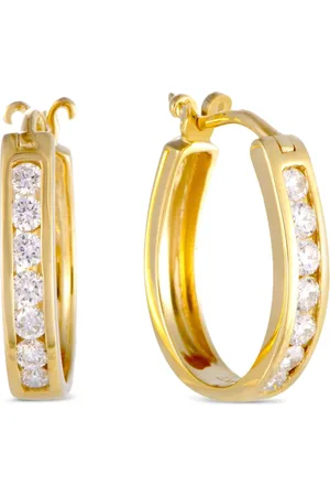LB Exclusive Hoop-diamantøreringe i 14 karat guld