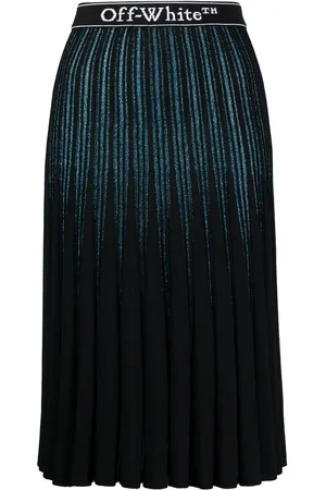 OFF-WHITE Plisseret nederdel med glimmer-striber