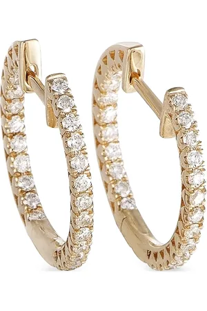 LB Exclusive Inside-Out Hoop-diamantøreringe i 14 karat guld