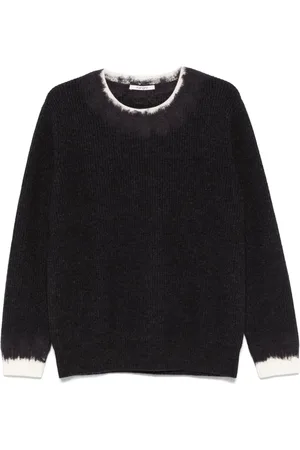 KANGRA CASHMERE Sweater med kontrastkant