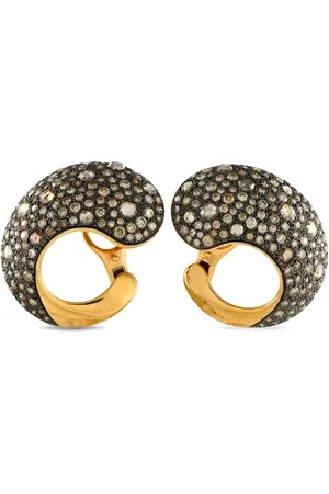 Pomellato Catene Paisley øreringe i 18 karat gulguld med diamanter
