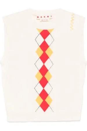Marni Vest med argyle-mønster