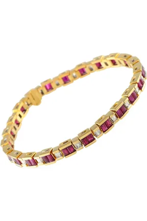 LB Exclusive Armbånd i 18 karat guld med diamant og rubin