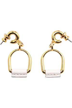Hermès Guldbelagte Heritage Equestre Etrier dråbeøreringe fra 2010-2024