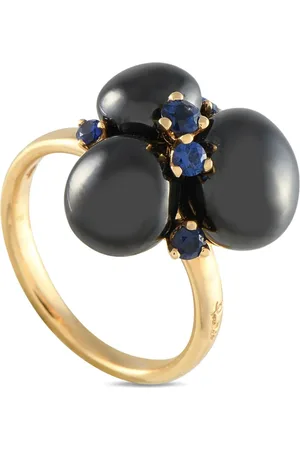 Pomellato Capri ring i 18 karat guld med safir og hæmatit