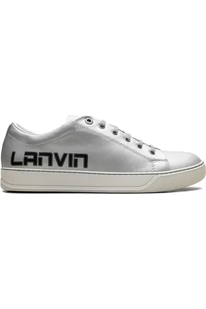 Lanvin Metallic Grey sneakers med logotryk