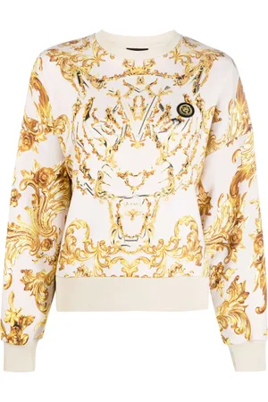 Philipp Plein Langærmet cropped skjorte med baroktryk