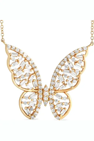 LB Exclusive Butterfly halskæde i 14 karat guld med diamant