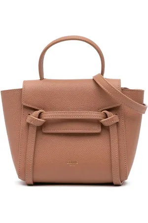 Céline Pico satchel-taske i grynet kalveskind fra 2020