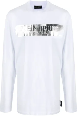 Philipp Plein Langærmet T-shirt med præget logo