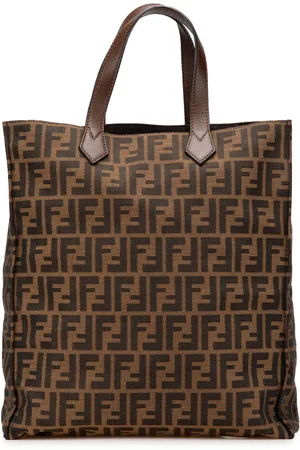 Fendi Tote i kanvas med Zucca-mønster fra 2010-2025