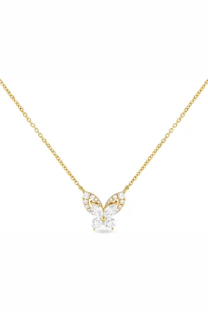 LB Exclusive Butterfly halskæde i 18 karat guld med diamant