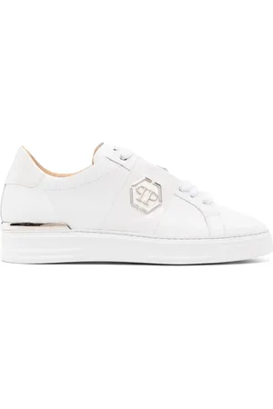 Philipp Plein Sneakers i læder med logoplade
