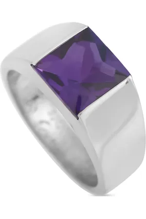 Cartier Tank ring i 18 karat hvidguld med ametyst