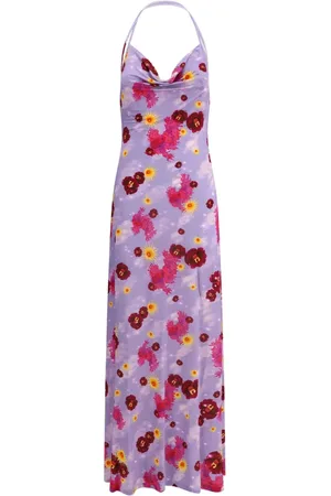 MACCAPANI Lang kjole med blomstertryk