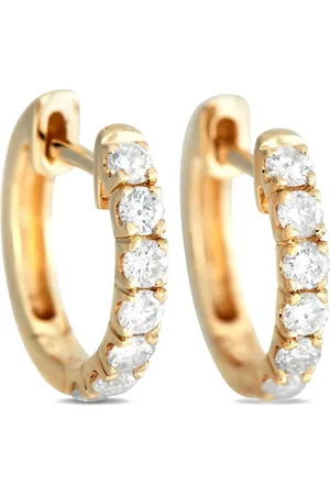 LB Exclusive Hoop-øreringe i 14 kt. guld med diamant