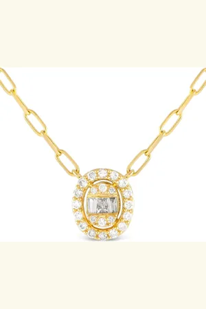 LB Exclusive Halskæde i 14 karat guld med diamant