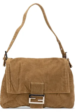 Fendi Mamma Forever skuldertaske i fløjl fra 2010-2024