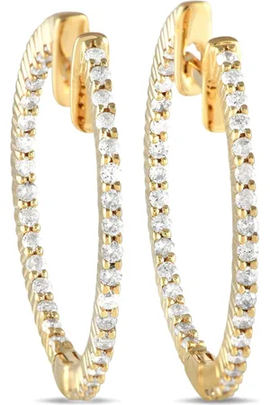 LB Exclusive Inside-Out hoop-øreringe i 14 kt. guld med diamant