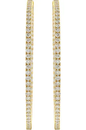 LB Exclusive Hoop-øreringe i 14 kt. guld med diamant