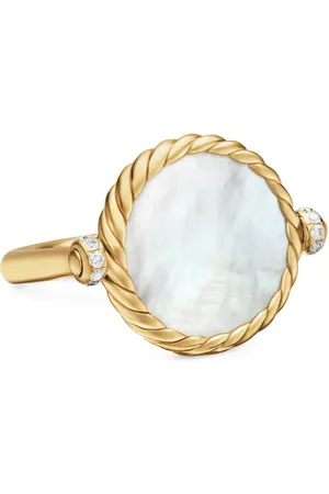 David Yurman DY Elements Reversible Swivel diamantring i 18 karat guld (15 mm)