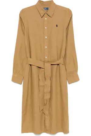 Ralph Lauren Mellemlang kjole i hør