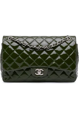 CHANEL 2011 Jumbo Classic Patent Double Flap skuldertaske