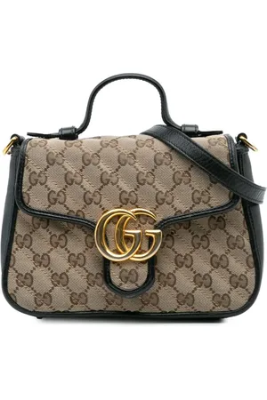 Gucci GG Marmont Matelasse satchel-taske i kanvas med tophåndtag fra 2016-2024