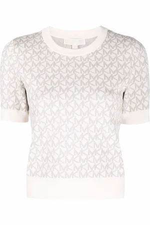 Michael Kors Kortærmet top i jacquard med logo