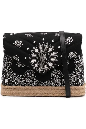 Saint Laurent Loulou crossbody-taske i bomuld med bandanatryk fra 2018